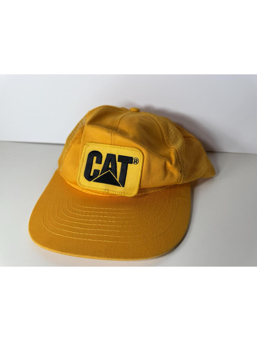 Vintage CAT Caterpillar Snapback Hat Trucker Adjustable Breathable